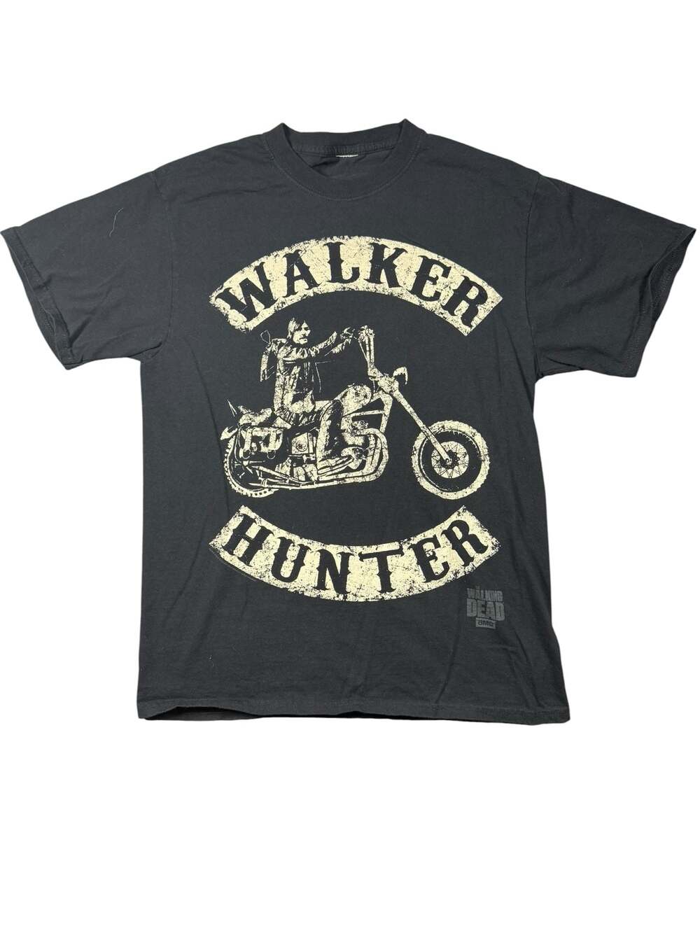 The Walking Dead Walker Hunter Daryl Dixon Motorcycle Graphic T-Shirt Black